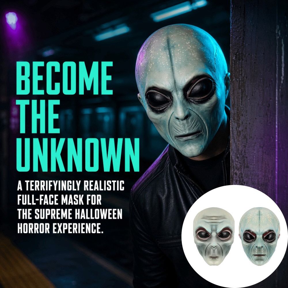 Latex Material Alien Mask Full - огляд і ціна Latex Alien Mask Realistic