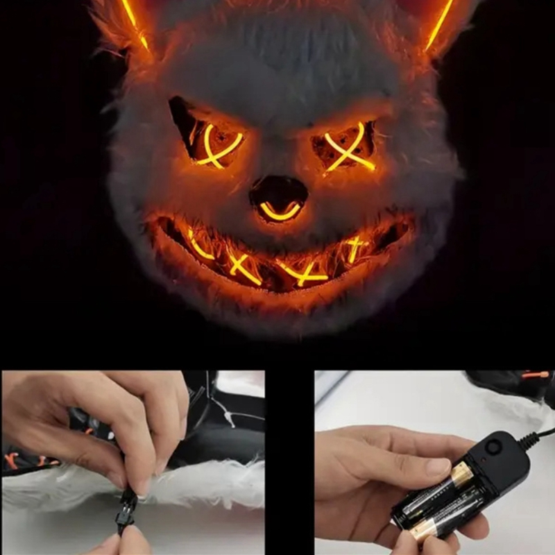 Bunny Mask Masquerade LED Rabb - огляд і ціна Led Purge Mask Halloween